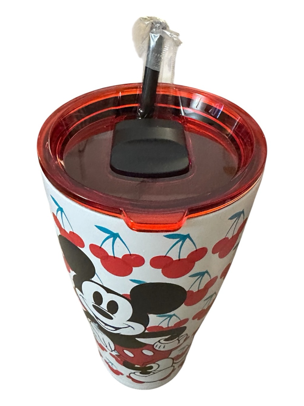 Disney Mickey Mouse Cherry Tumbler + Pair of Hand-Painted Cherry Bowls GIFT SET - Picture 6 of 15